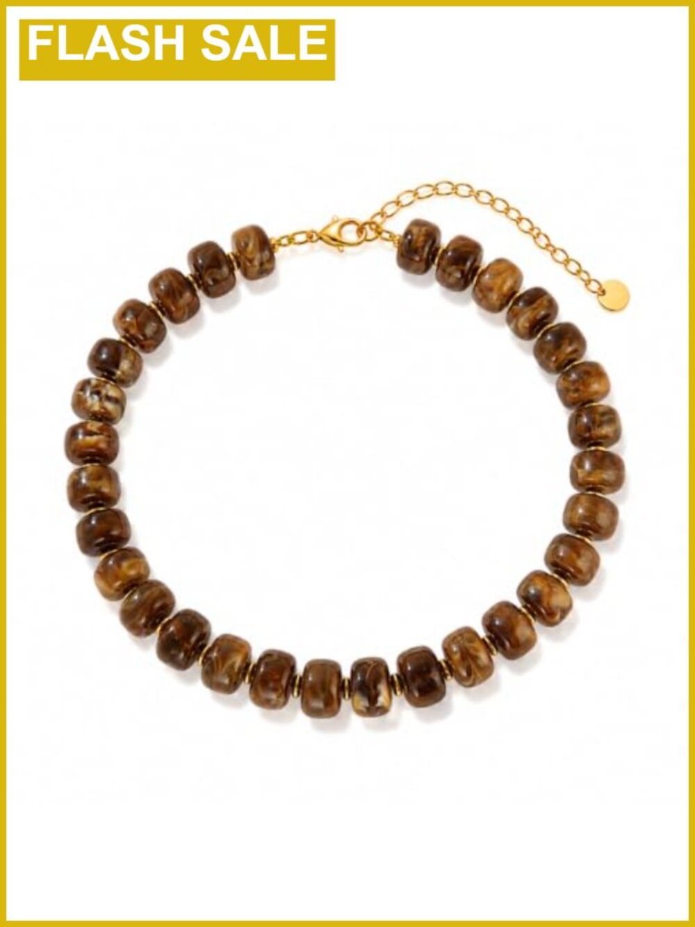 Chunky Resin Beaded Statement Necklace Adjustable Choker